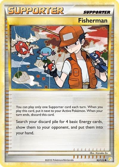 Fisherman HeartGold SoulSilver Pokemon card