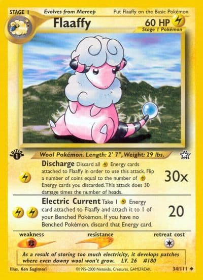 Flaaffy Neo Genesis Pokemon card