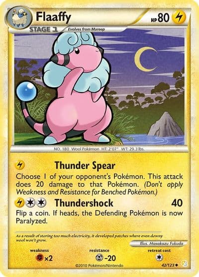 Flaaffy HeartGold SoulSilver Pokemon card