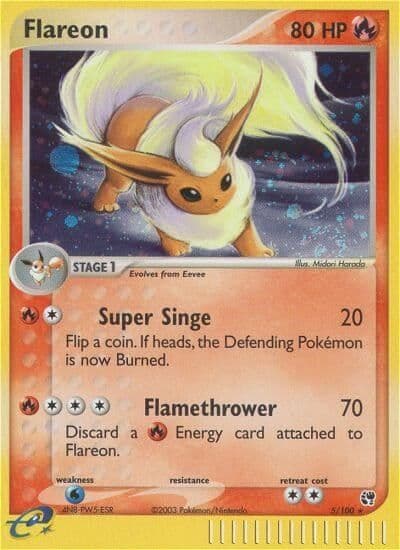 Flareon Sandstorm Pokemon card
