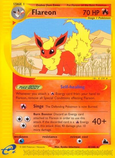 Flareon (8) Skyridge Pokemon card