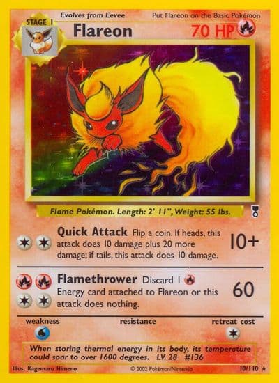 Flareon Legendary Collection Pokemon card