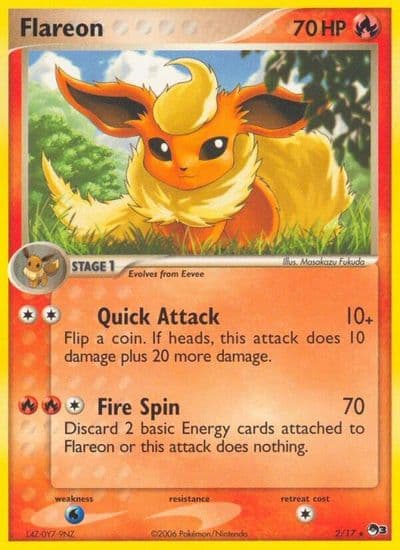 Flareon POP Series 3 Pokemon card