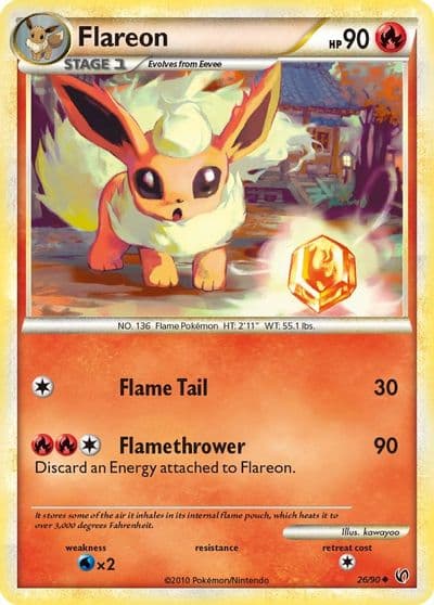 Flareon Undaunted Pokemon card