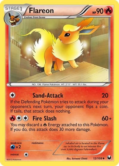 Flareon Dark Explorers Pokemon card