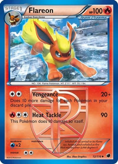 Flareon (Team Plasma) Plasma Freeze Pokemon card