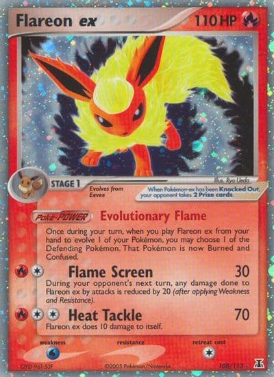 Flareon ex Delta Species Pokemon card