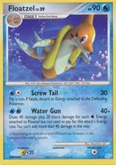 Floatzel DP Trainer Kit: Manaphy & Lucario Pokemon card