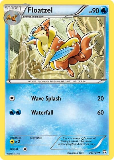 Floatzel Dragons Exalted Pokemon card