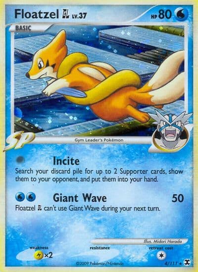 Floatzel GL Rising Rivals Pokemon card