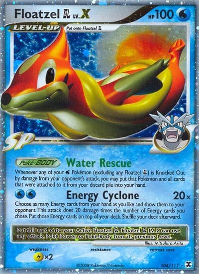 Floatzel GL Lv.X Rising Rivals Pokemon card