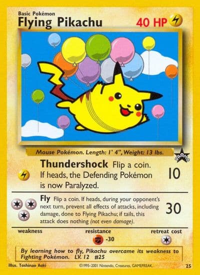 Flying Pikachu WoTC Promo Pokemon card