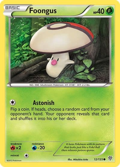 Foongus Plasma Storm Pokemon card
