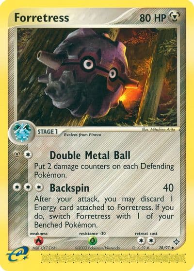 Forretress Dragon Pokemon card