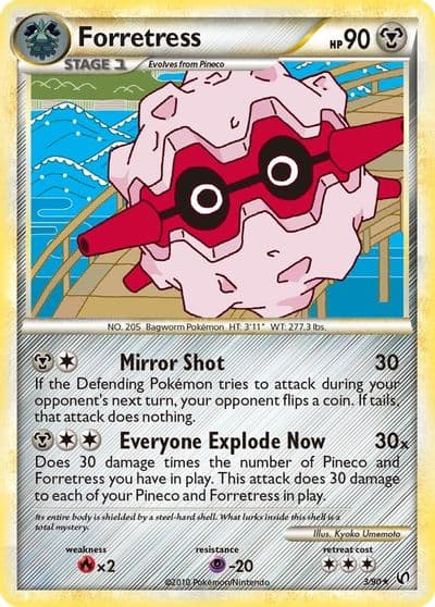 Forretress (3) Undaunted Pokemon card