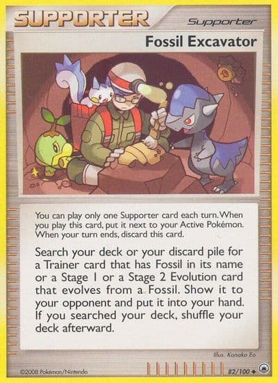 Fossil Excavator Majestic Dawn Pokemon card