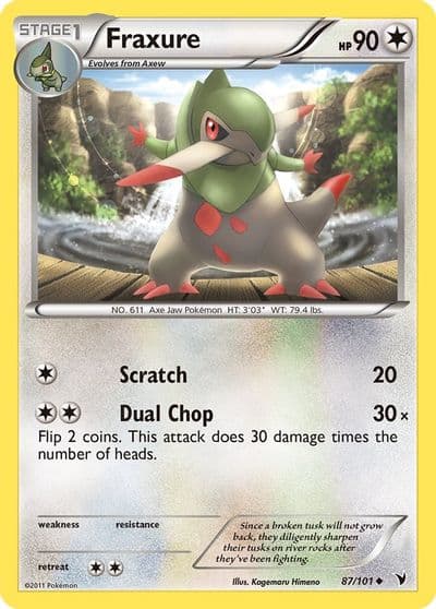 Fraxure Noble Victories Pokemon card