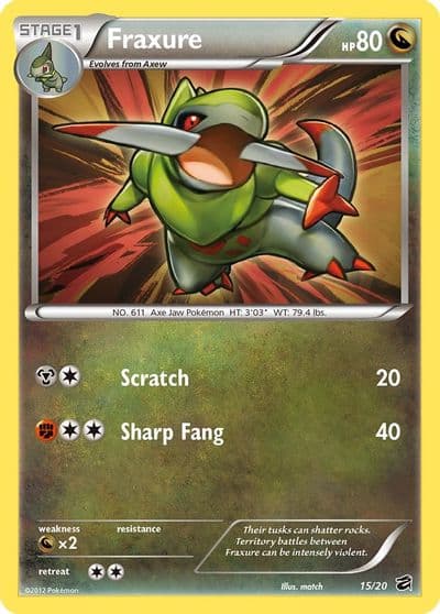 Fraxure (15) Dragon Vault Pokemon card