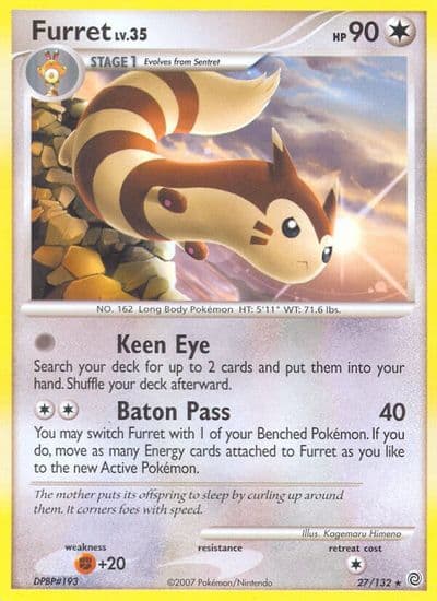 Furret Secret Wonders Pokemon card