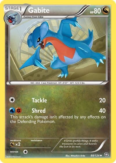 Gabite (88) Dragons Exalted Pokemon card
