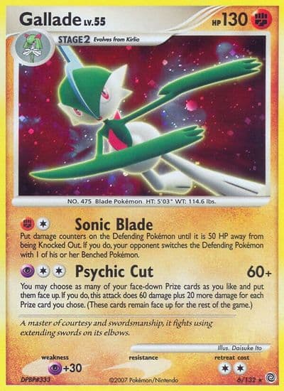 Gallade Secret Wonders Pokemon card