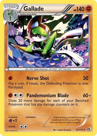 Gallade Legendary Treasures Pokemon card