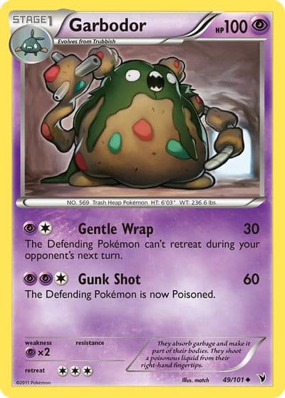 Garbodor Noble Victories Pokemon card