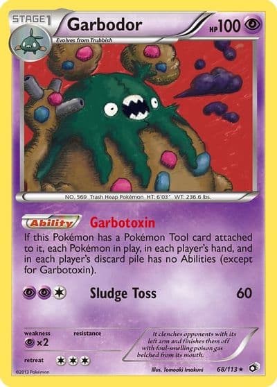 Garbodor Legendary Treasures Pokemon card