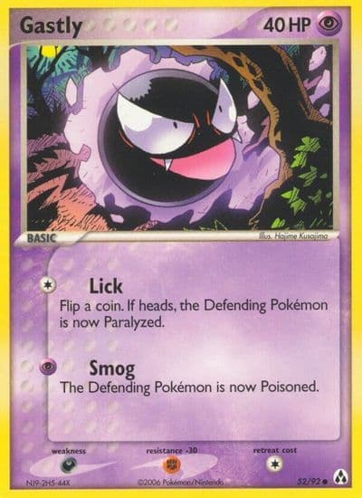 Gastly Legend Maker Pokemon card