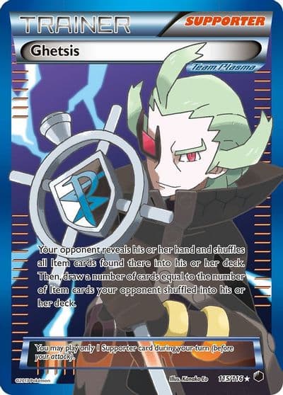 Ghetsis (Team Plasma) (Full Art) Plasma Freeze Pokemon card