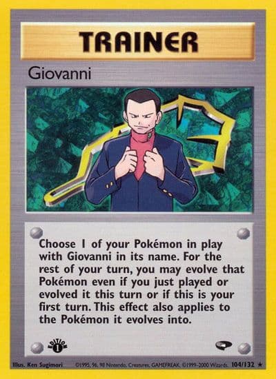 Giovanni (104) Gym Challenge Pokemon card