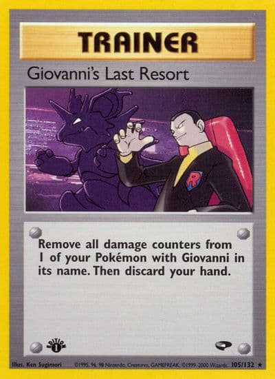 Giovanni's Last Resort Gym Challenge Pokemon card