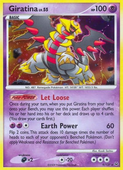 Giratina (9) Platinum Pokemon card