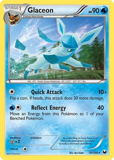 Glaceon Dark Explorers Pokemon card