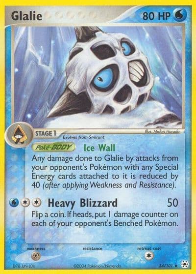 Glalie Hidden Legends Pokemon card