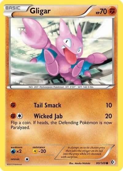 Gligar Boundaries Crossed Pokemon card