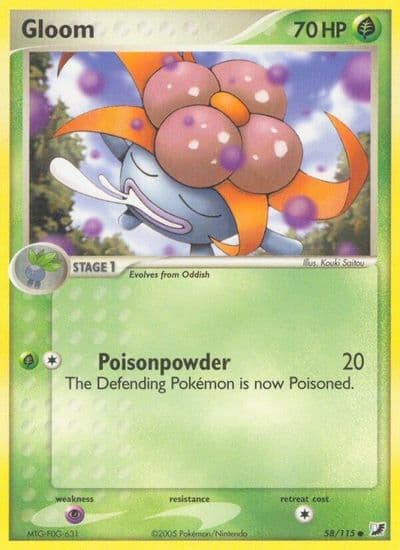 Gloom Unseen Forces Pokemon card