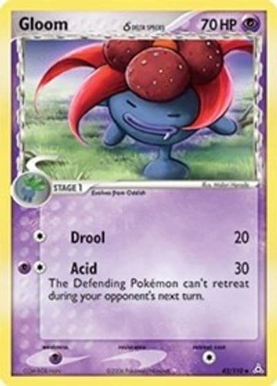 Gloom (Delta Species) Holon Phantoms Pokemon card