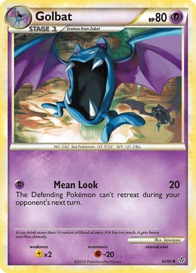 Golbat Unleashed Pokemon card