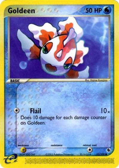 Goldeen Ruby and Sapphire Pokemon card