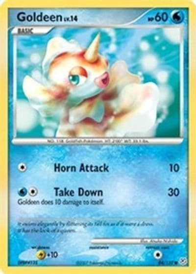 Goldeen Diamond and Pearl Pokemon card