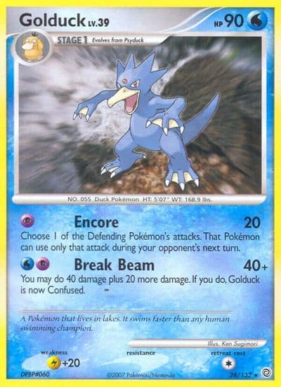 Golduck Secret Wonders Pokemon card