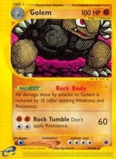 Golem (49) Expedition Pokemon card