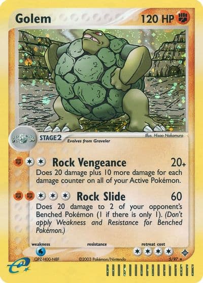 Golem Dragon Pokemon card