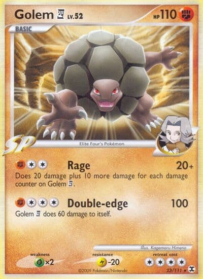 Golem E4 Rising Rivals Pokemon card