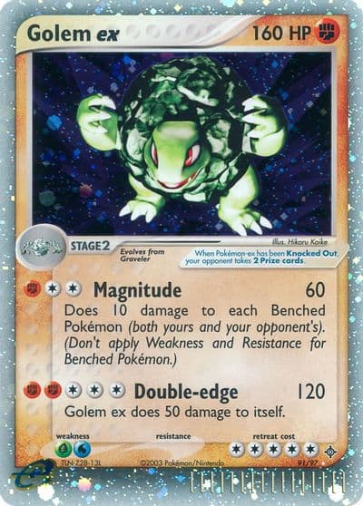 Golem ex Dragon Pokemon card