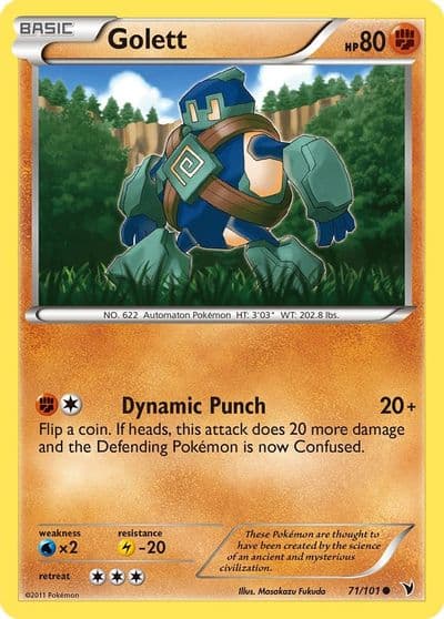Golett Noble Victories Pokemon card