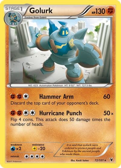 Golurk Noble Victories Pokemon card