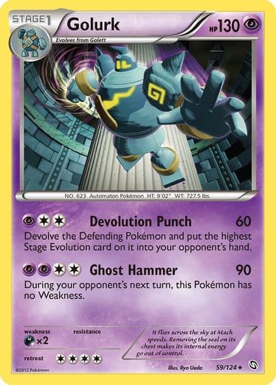 Golurk Dragons Exalted Pokemon card