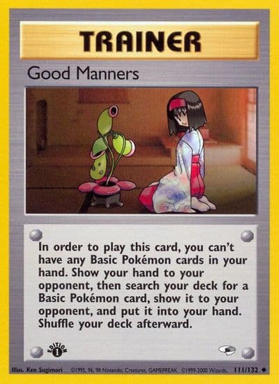 Good Manners Gym Heroes Pokemon card